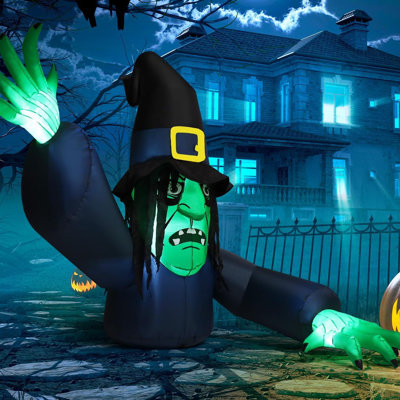 6 FT Halloween Inflatable Witch with Cauldron retailer Inflatable and 3D Fake Fire Light